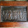Vintage Wood Box, wood and Metal top Table Desktop Storage Box with key Image 3