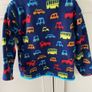 Zip down fleece jacket navy with vehicles 3-4 years Image 2