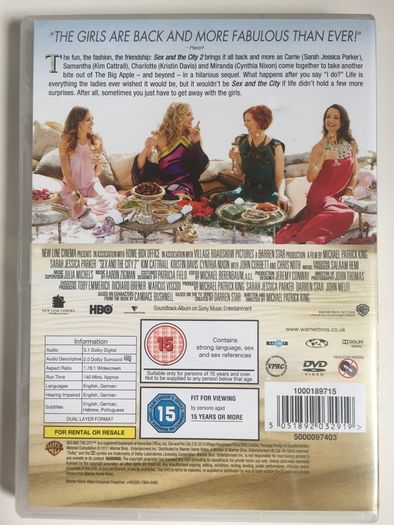 Sex And The City 1&2 (Sarah Jessica Parker, Kristin Davis, Cynthia Nixon & Kim Cattrall) [2xMovie DVDs]
