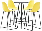 5 Piece Bar Set Plastic Yellow