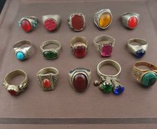 Lot of 15 Handmade Brass Rings  Ancient Style Mixed Vintage Jewelry