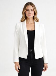 NEW LOOK Ladies White Blazer: Size 10 - AS NEW - Also available in Blush