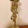 Vintage Cast Iron Candelabra Ornate Florentine Shabby Chic Candle Holder Image 2