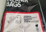 vacuum cleaner bags Rowenta,samsung,Tefal,Goblin whisper, HS45,only one bag used but got a new cleaner so no use to me ,4 left in a pack of 5