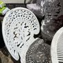 Vintage Cast Aluminium Garden Dining Set Table & 4 Chairs Image 4