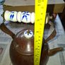 Copper Tea Kettle Blue-and-White Delf Ceramic Handle and matching Lid Knob, Postage Available Image 6