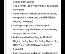 High end BluRay player (Not 4k).