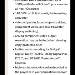 High end BluRay player (Not 4k).