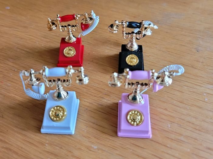 Accessories for Dolls house - miniature telephones
