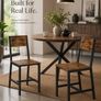 Set of 2 Dining Chairs Set of 2 brown  retro style industrial Image 6