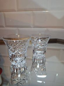 Cut crystal small vases