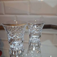 Cut crystal small vases