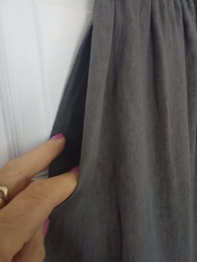Midi Grey Linen Skirt (NEW)