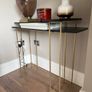 Brass and black console table Image 3