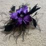 Purple and Black Feather Head Piece Image 2