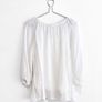 Pre Owned White Embroidered Boho Tunic Blouse Image 3