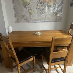 Oak Dining Table Set (4 chairs and bench incl.)