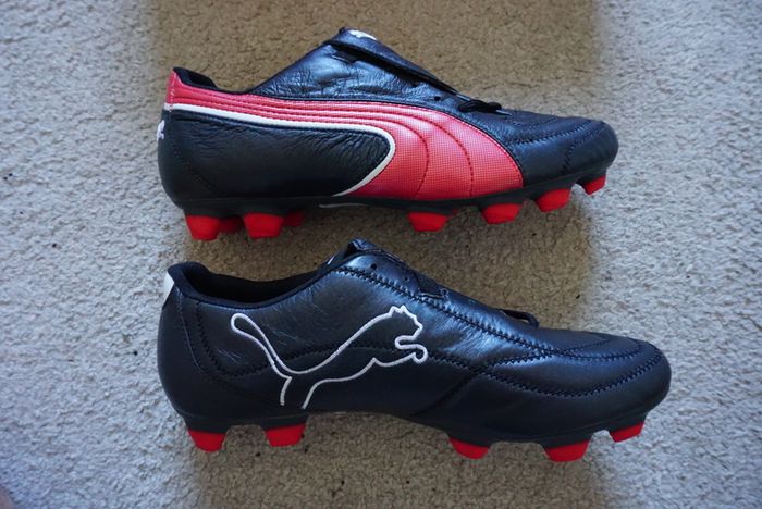 Football Boots Puma King Exec Black/Red (2007) Size 7UK FG