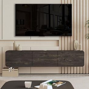 Floating TV Unit, Floating TV stand Cabinet, TV Units for Living Room 75 inch TVs, TV Stand Unit, TV Table, Media Wall Unit, TV Stands for Living room Entertainment Wall Unit (Black Oak)