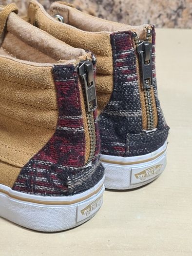 boys junior VANS SK8 HI MTE trainers SKATE SHOES hi tops beige mustard Size UK 5.5 EU 38.5