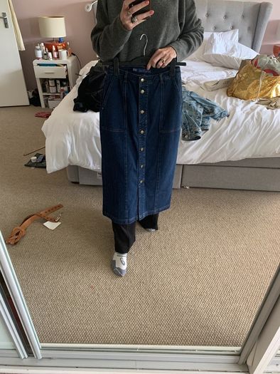 denim midi skirt Seasalt Cornwall