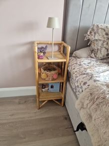 rattan bedside table/shelf