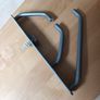 Teak Thick Shelf & 2 Brushed Chrome Brackets.  In Good condition. Image 5
