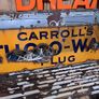 Vintage Roached Enamel Sign Image 4