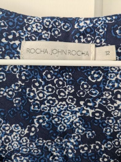 John Rocha Blue Floral Dress, Size UK 12