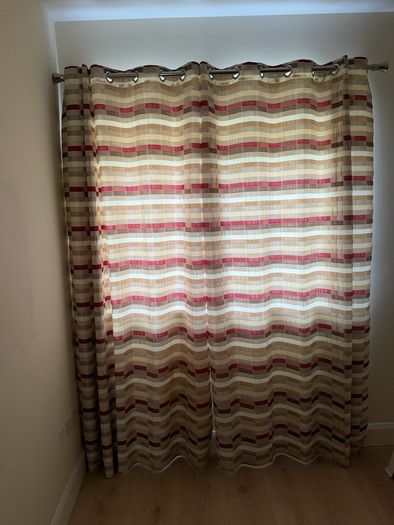 Curtains with Curtain Pole