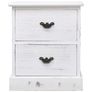 Bedside Cabinets 2 pcs White 38x28x45 cm Paulownia Wood Image 4