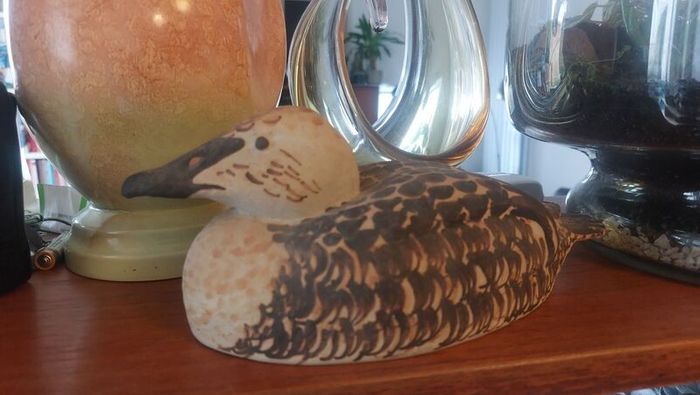 Stunning and Rare Vintage Kilkenny Design Workshops Eider Duck Hand-Painted Ceramic Model by Oisin Kelly RHA (1915-1981), Excellent Condition