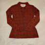 Vintage 70s blouse Orange & black geometric Size 38(size 6 or 8) postage included Image 2