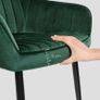 Set Of Two  Velvet Dining Chairs High Quality Image 4
