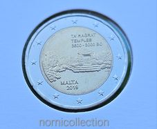 Malta 2019 year Uncirculated 2 Euro coin.