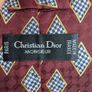 Christian Dior Monsieur Tie Burgundy Silk Geometric Handmade Designer Image 9