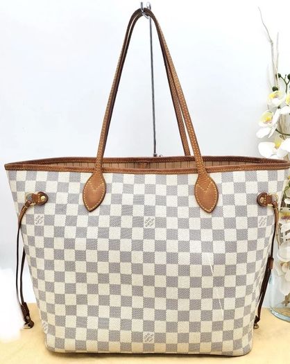 Louis Vuitton Neverfull Azure MM Authentic