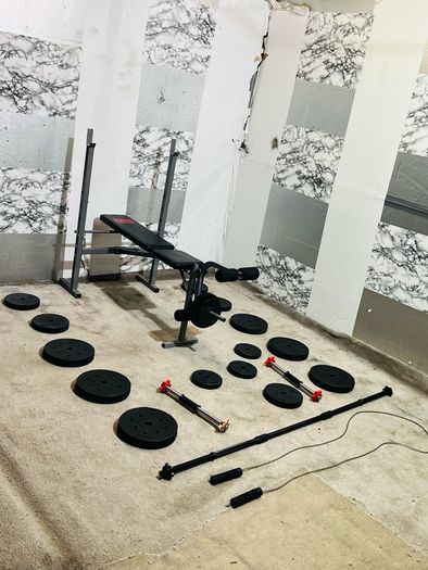 Adjustable Weight Bench Weights Dumbbells Barbell