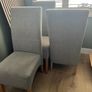 3 Grey fabric kitchen chairs Image 2