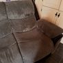Two seater grey/black couch Image 4