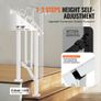 Handrails for Outdoor Steps, 1-2 Step Stair Hand Rail Kit, Transitional Carbon Steel Railings with Installation Kit, Stair Rails for Seniors, Concrete Steps & Porch & Deck, White Retro Arch Image 3