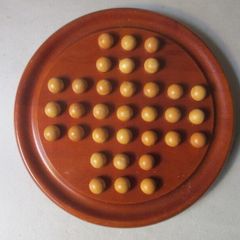 Wooden Solitaire Board Game