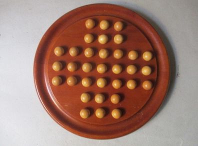 Wooden Solitaire Board Game