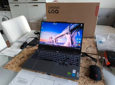 Gaming Laptop Lenovo Loq i5 12450hx 8/12 RTX4050 6gb 105w 16gb Ddr5 512GB Nvme 15.6" 144hz 1080p 300nits 100% sRGB Win11 Warranty Receipt