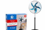 High-Speed Oscillating Floor Fan - 3 Speeds - 45 cm