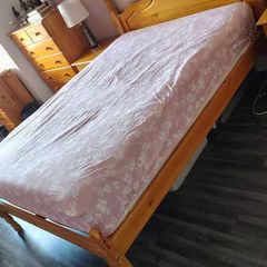 Double Bed With Matress - Sol Pine Wood