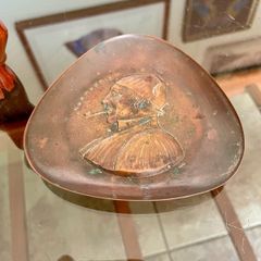 Vintage Harvard Villedieu Copper Pin Dish Trinket Dish Mid 20th Century