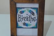 Breathe cross stitch picture