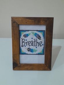 Breathe cross stitch picture