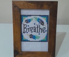 Breathe cross stitch picture